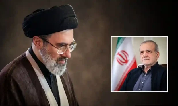 مسعود پزشکیان با رهبر انقلاب حضرت آیتالله سیدمجتبی خامنهای دیدار کرد مسعود پزشکیان با رهبر انقلاب حضرت آیتالله سیدمجتبی خامنهای دیدار کرد